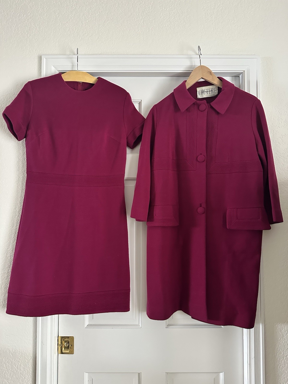 Vintage 1940s/50s Couture Imports Luke LA. Knit dress with jacket size small