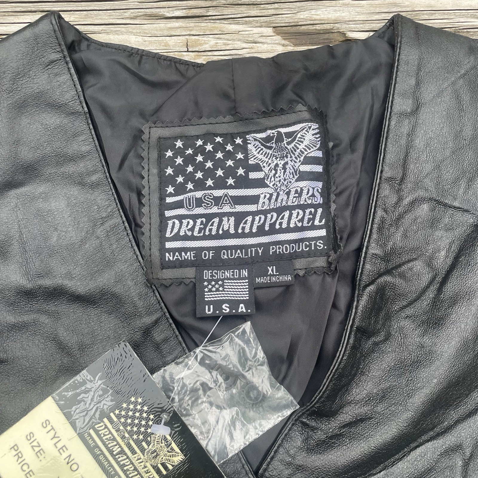 Vtg Leather Biker’s Dream Apparel Vest Biker Glam Rock Goth Grunge XL NEW