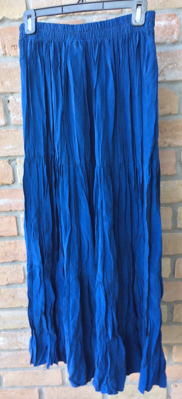 NEW VTG 80s Ropa Blue Jewel Tone Broomstick Maxi Skirt Sz M USA Rayon NWT $172
