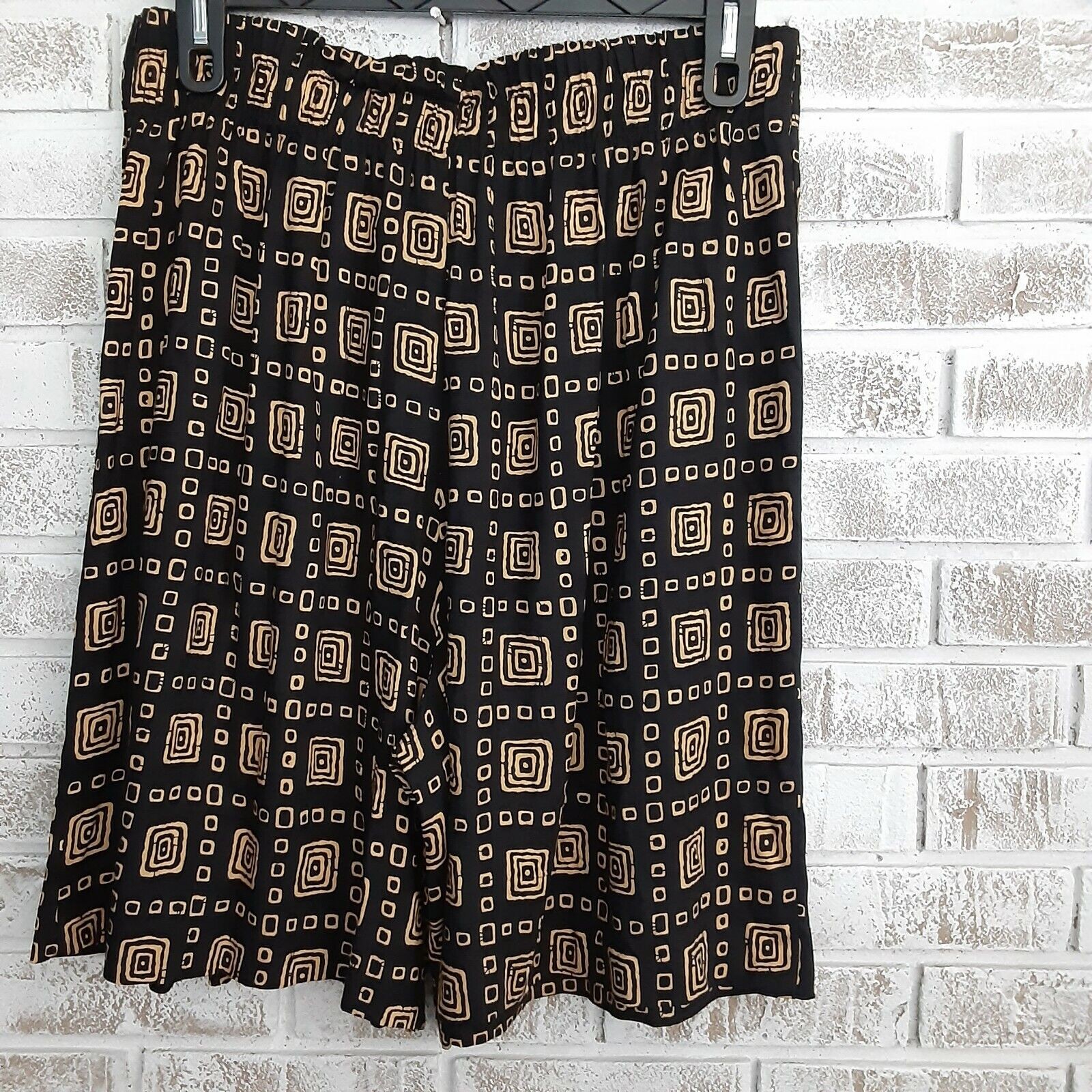 Vintage Langtry 2 Culotte Shorts sz12/14 Geometric,80’s, On-Trend,Mom