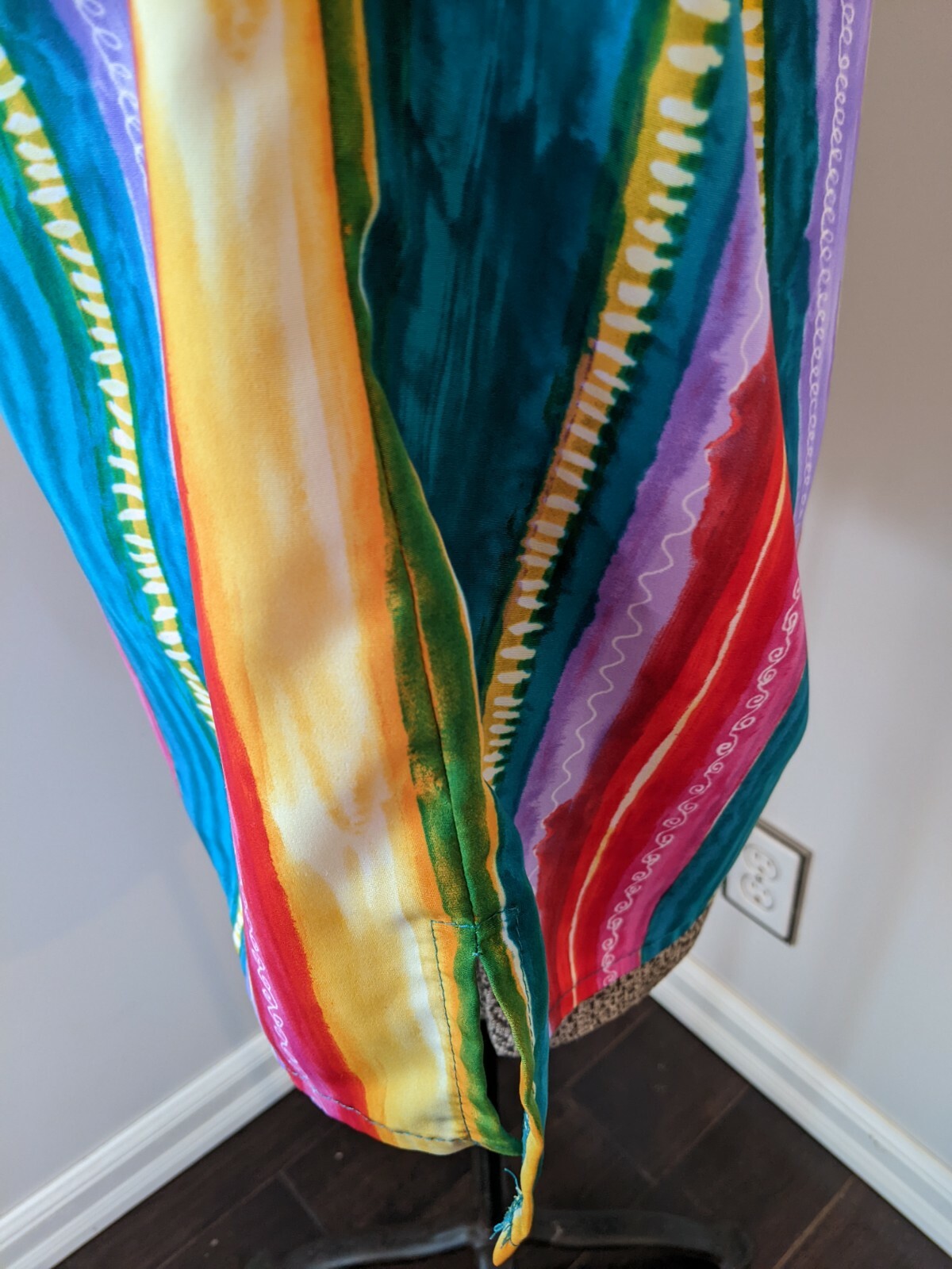 Vtg Bon Worth Women’s Rainbow Shirt Button Up Short Sleeve Pride Bold Grandma