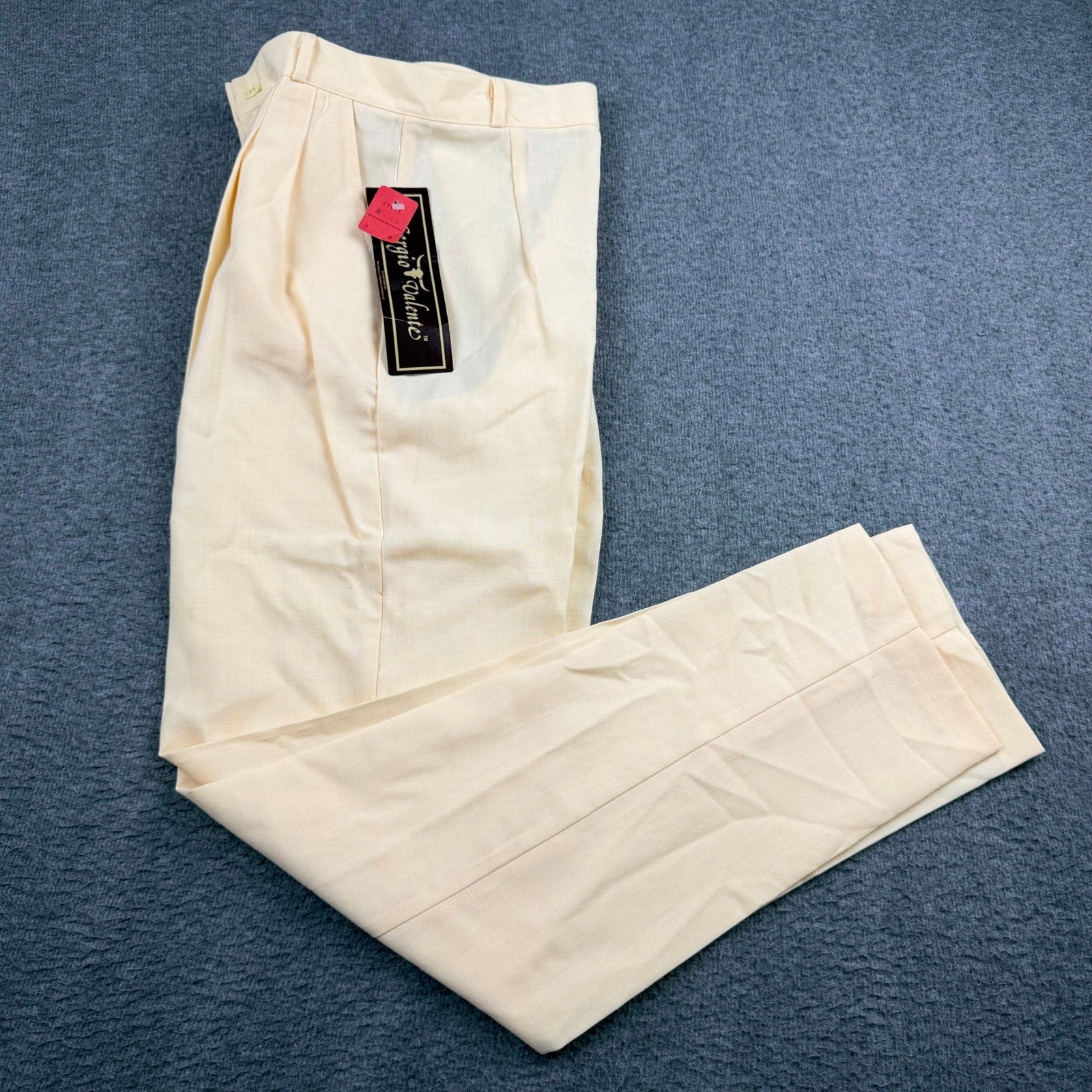 Vintage Sergio Valente Cream High Waisted Pleated Deadstock Pants Women’s 6