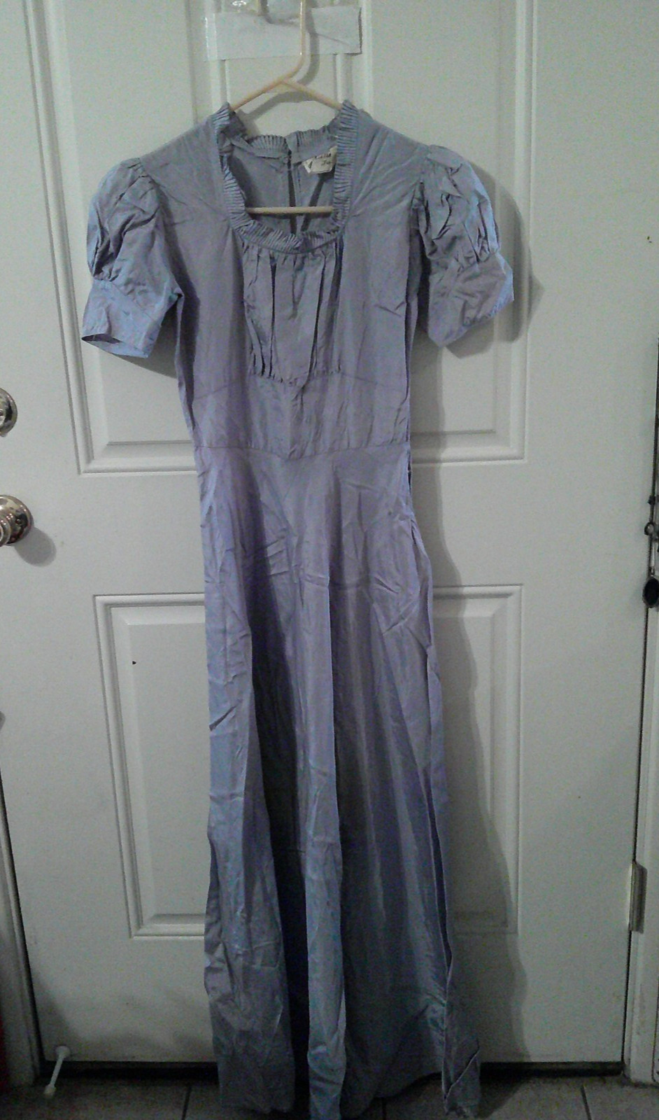 Vintage 1930s Jeunesse Frocks-Dress Women’s Taffeta Purple Dress XSmall (E-304)