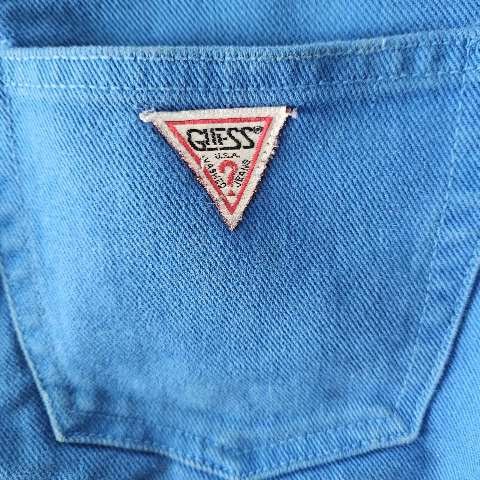 Vintage 80’s Guess Jeans. Bright Teal, Zip Fly, High Waist, Size 30