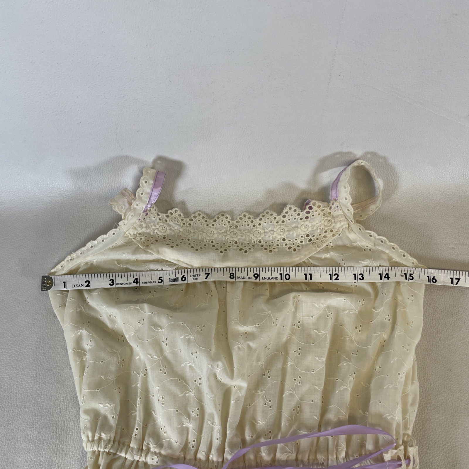 Vtg 70s Trivia By Charm 2 Pc Boho Eyelet Dress & Top Size 5/6 (?) Read-Measure