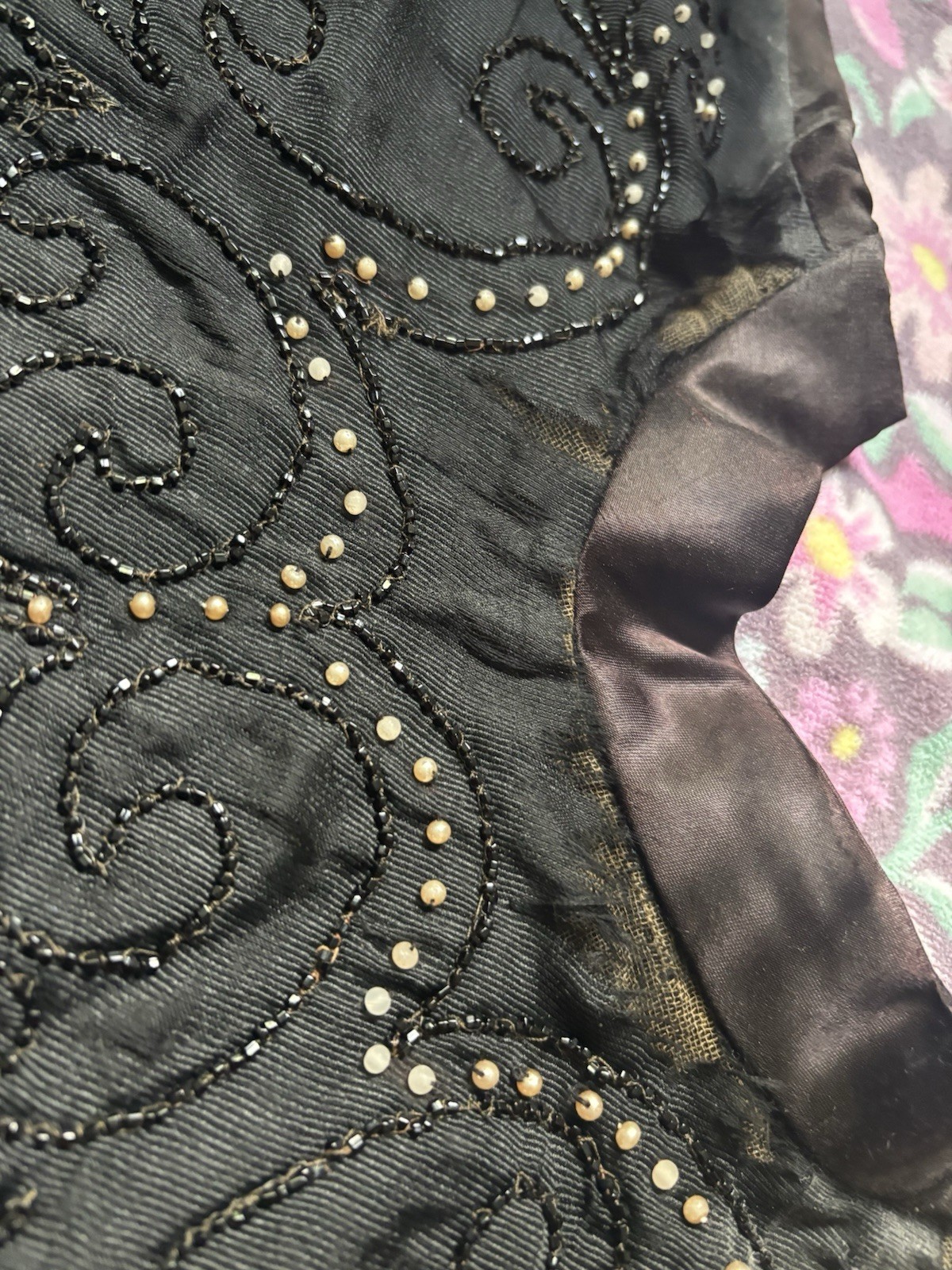 Antique Victorian Mourning Caplet 1890s-1900s?