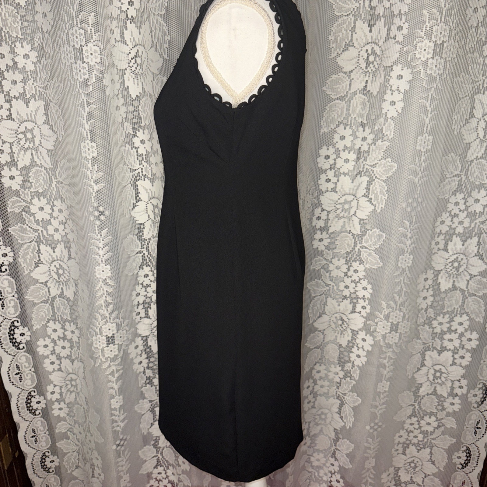 Vintage Danny & Nicole New York Little Black Sleeveless Lined Darted Dress 4P