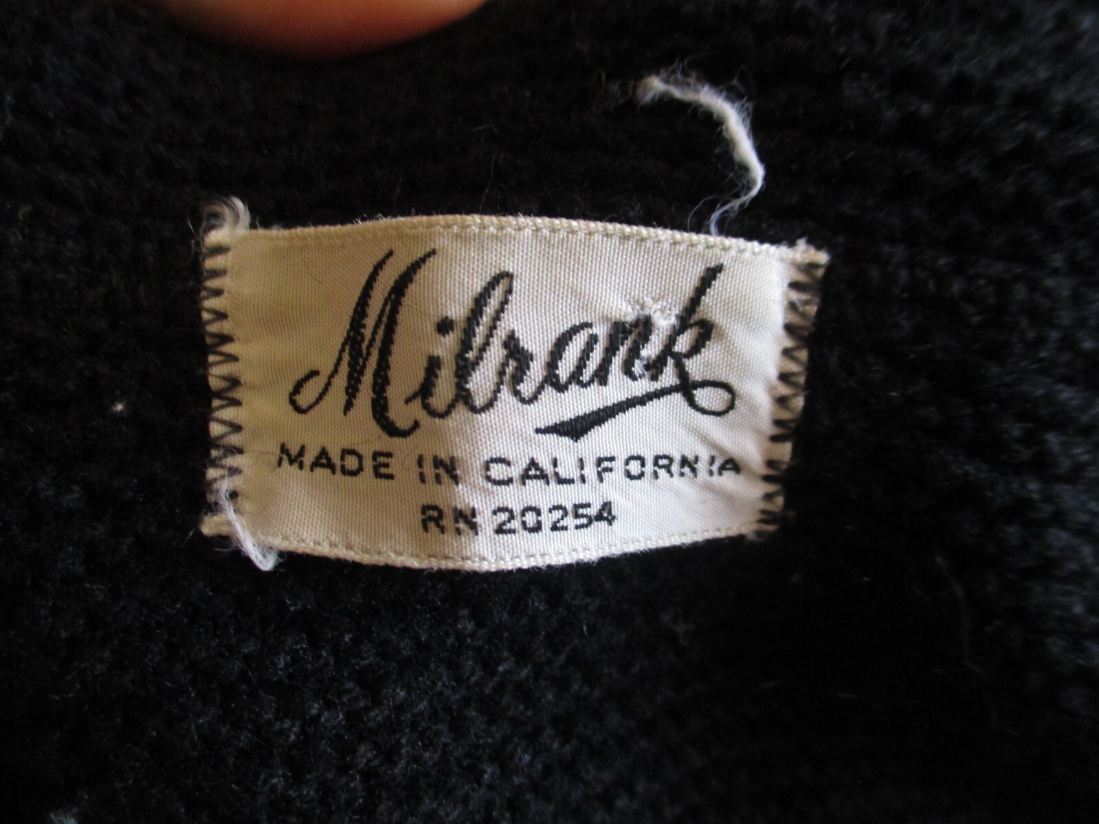 Vintage Milrank Cardigan Sweater Coat M Women Black Textured Knit Open Front