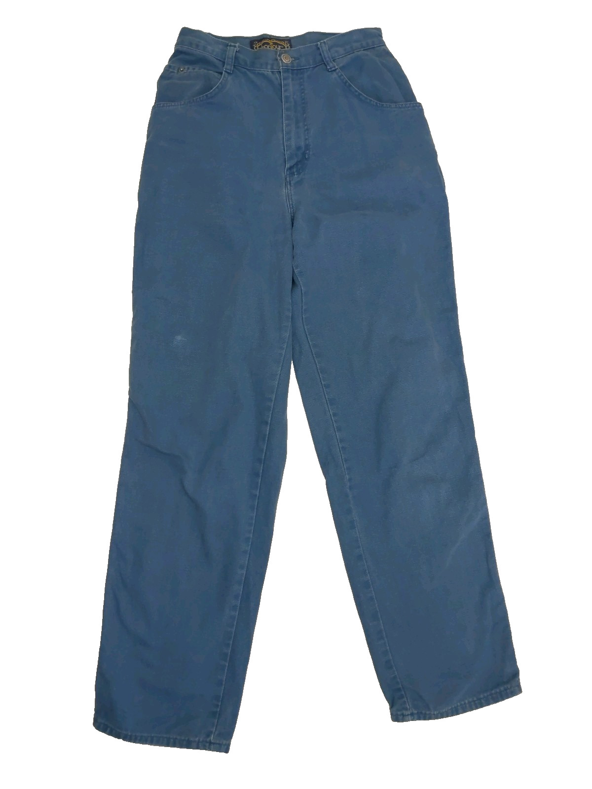 BONJOUR 9/10 Jeans Vtg 80s High Waist Tapered Mom Carpenter Blue 26″W