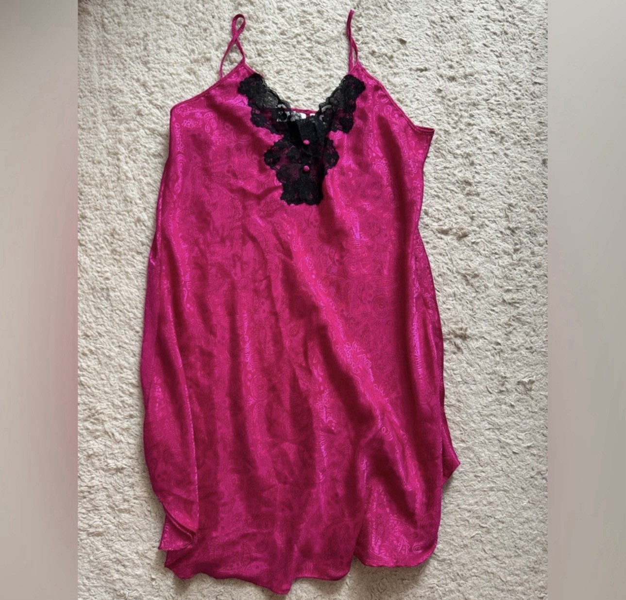 Vtg Intimate Pleasures Lace Slip Dress Night Gown Lingerie Sz 14-16 Women’s