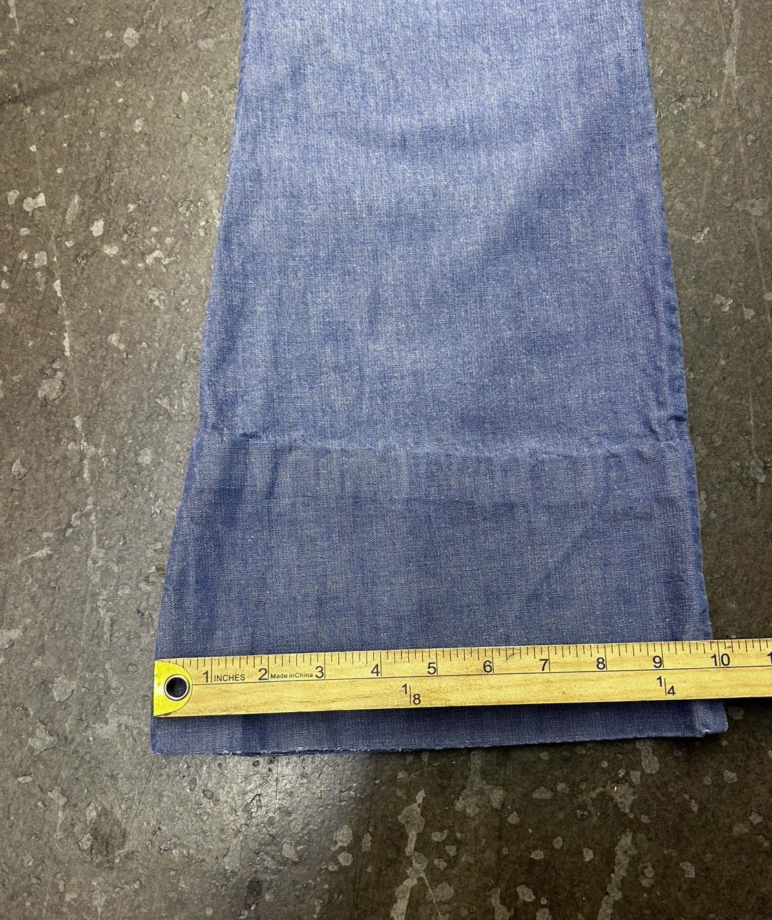 Vintage 70s US Navy Seafarer Bell Bottom Denim Dungarees High Rise 24×28