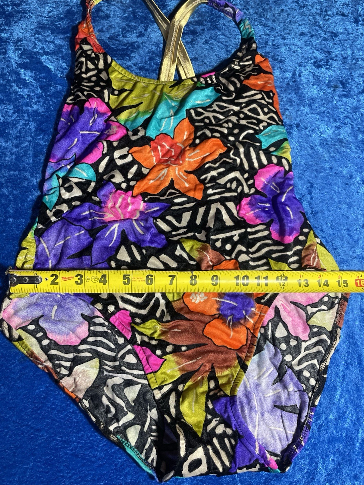 Vintage Sergio Valente Swimsuit 90s Floral Abstract 9/10