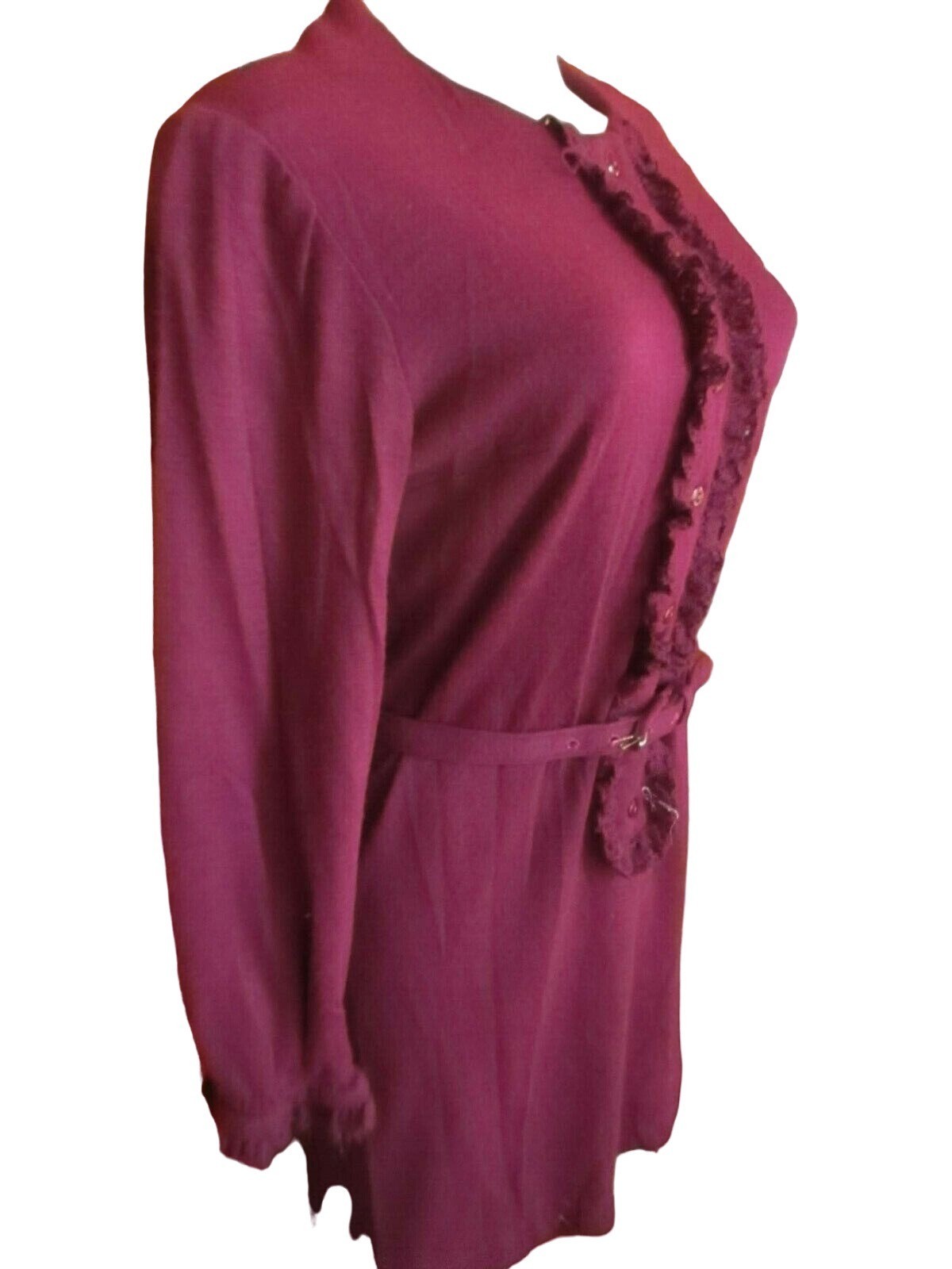 1970’s Women’s Dress 6 Small Vintage Minnesota Woolens Purple Belted