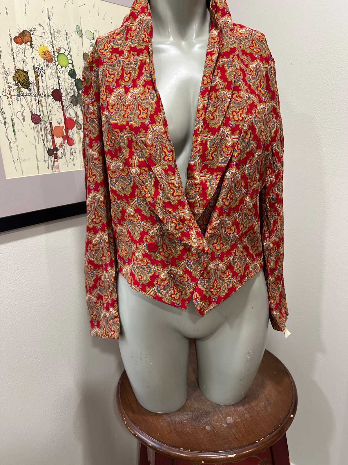 Marsha Brander For Componix Vintage Cropped Jacket. Shawl Collar.