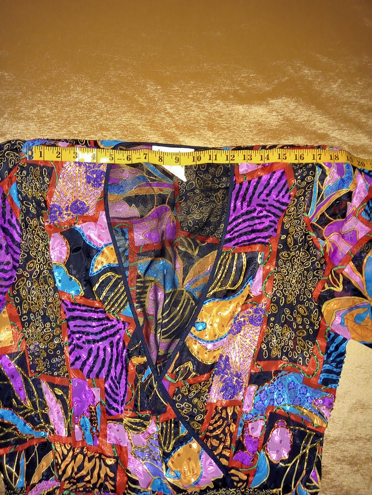 Vintage Diane Freis Georgette Maxi Dress purple turquoise black vibrant Boho