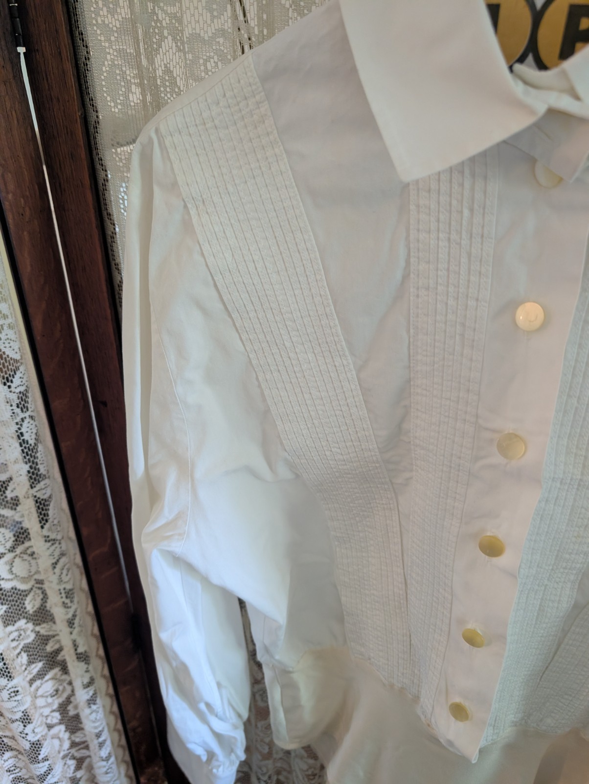 Vintage 80’s 90’s White Christian Dior Paris Boutique Tuxedo Blouse EU 42