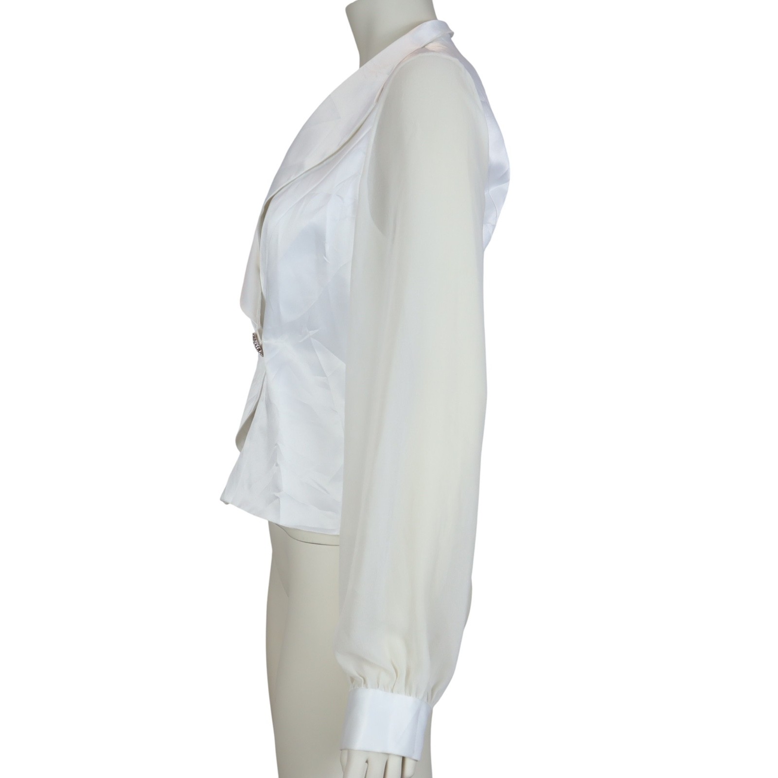 Vintage Adrianna Papell Evening Essentials Jacket Top Sheer Sleeve Women’s 8