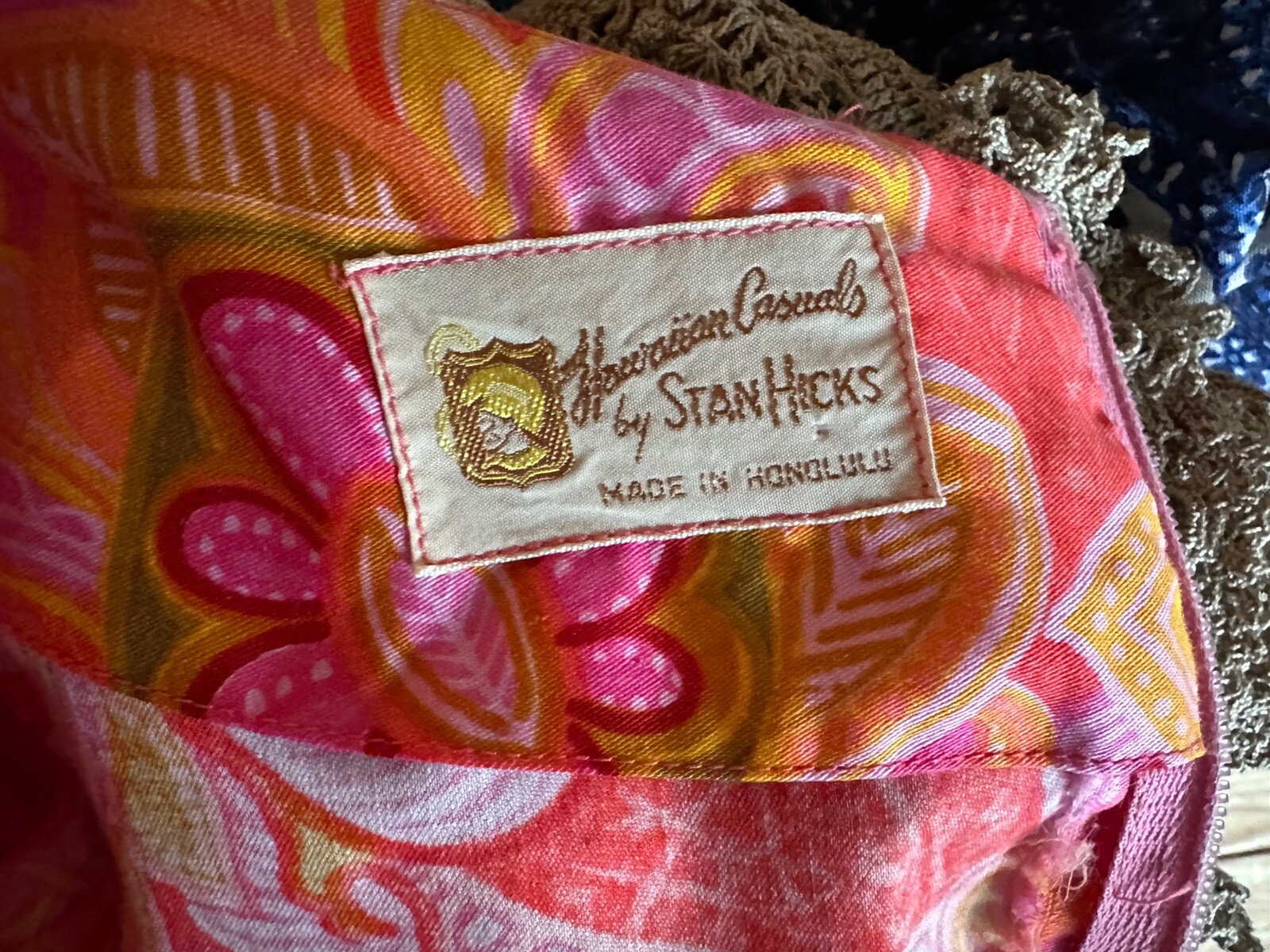 Vtg Stan Hicks Hawaiian Casuals Kimono Sleeve Maxi Muumuu Dress