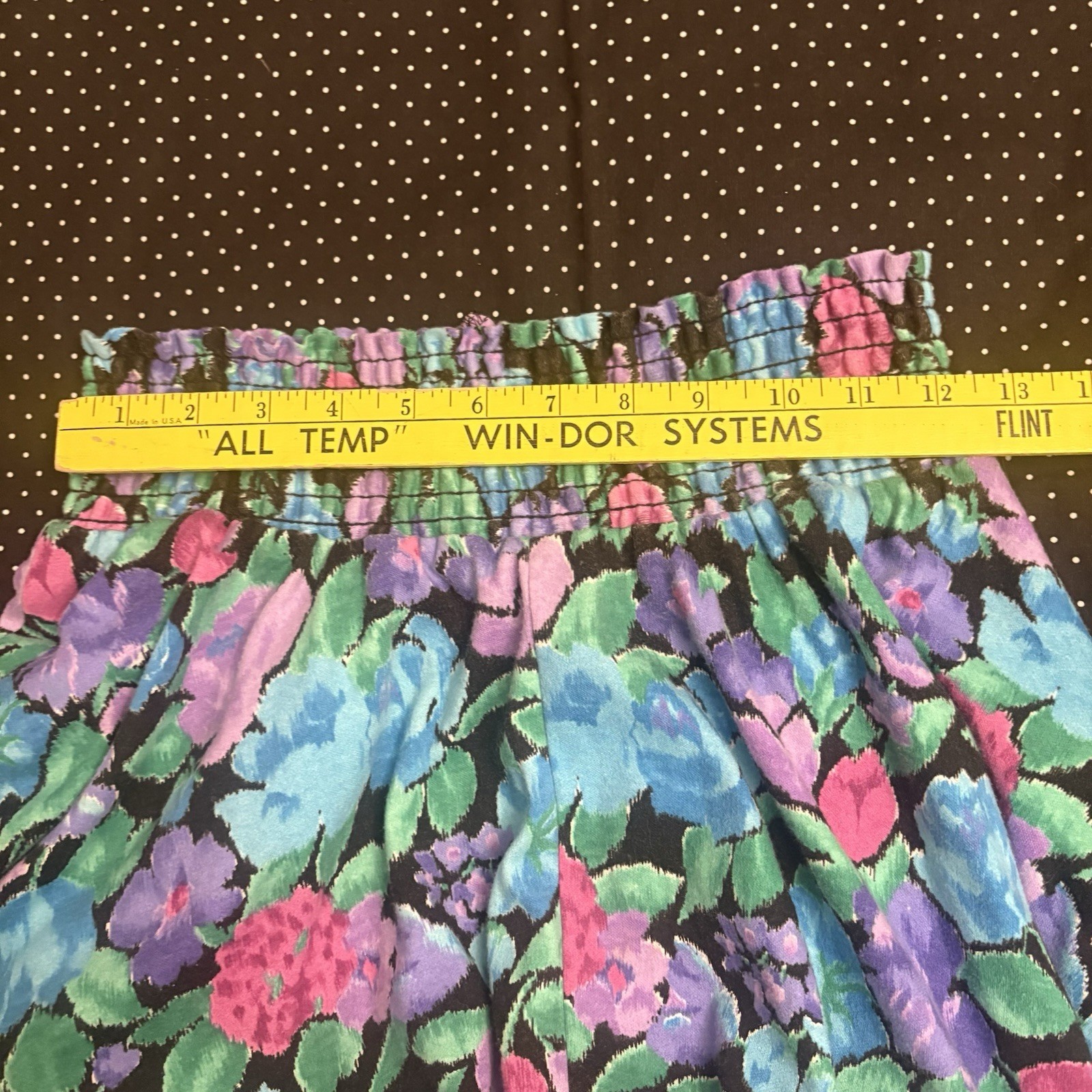 Vintage Floral Skirt Set Expo Womens Size 8 Button Up Crop Top 80s Does 40s