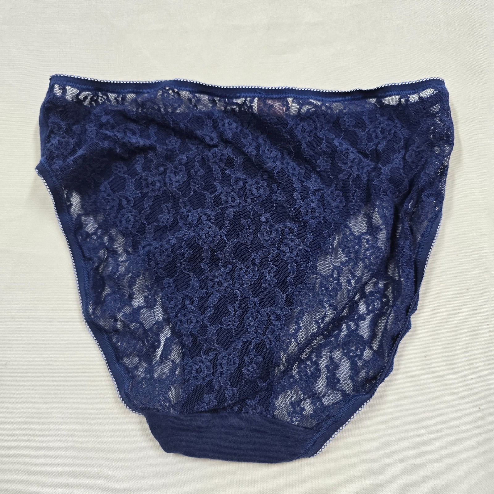 Vintage 2013 Victoria’s Secret Cotton Mesh Lace Back Panties Hi Cut 2 Pr Large