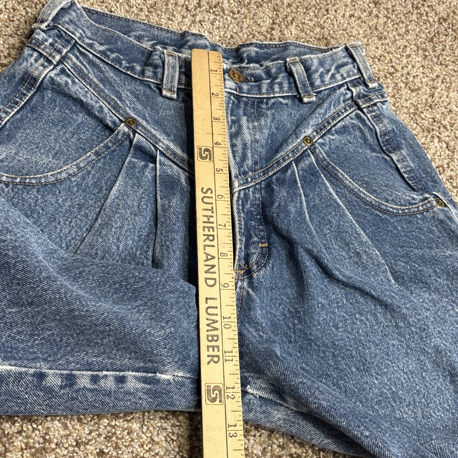 Zena Denim Jeans Women 9 Fits 24 X 28.5 Taper Leg Pleated VTG 90’s