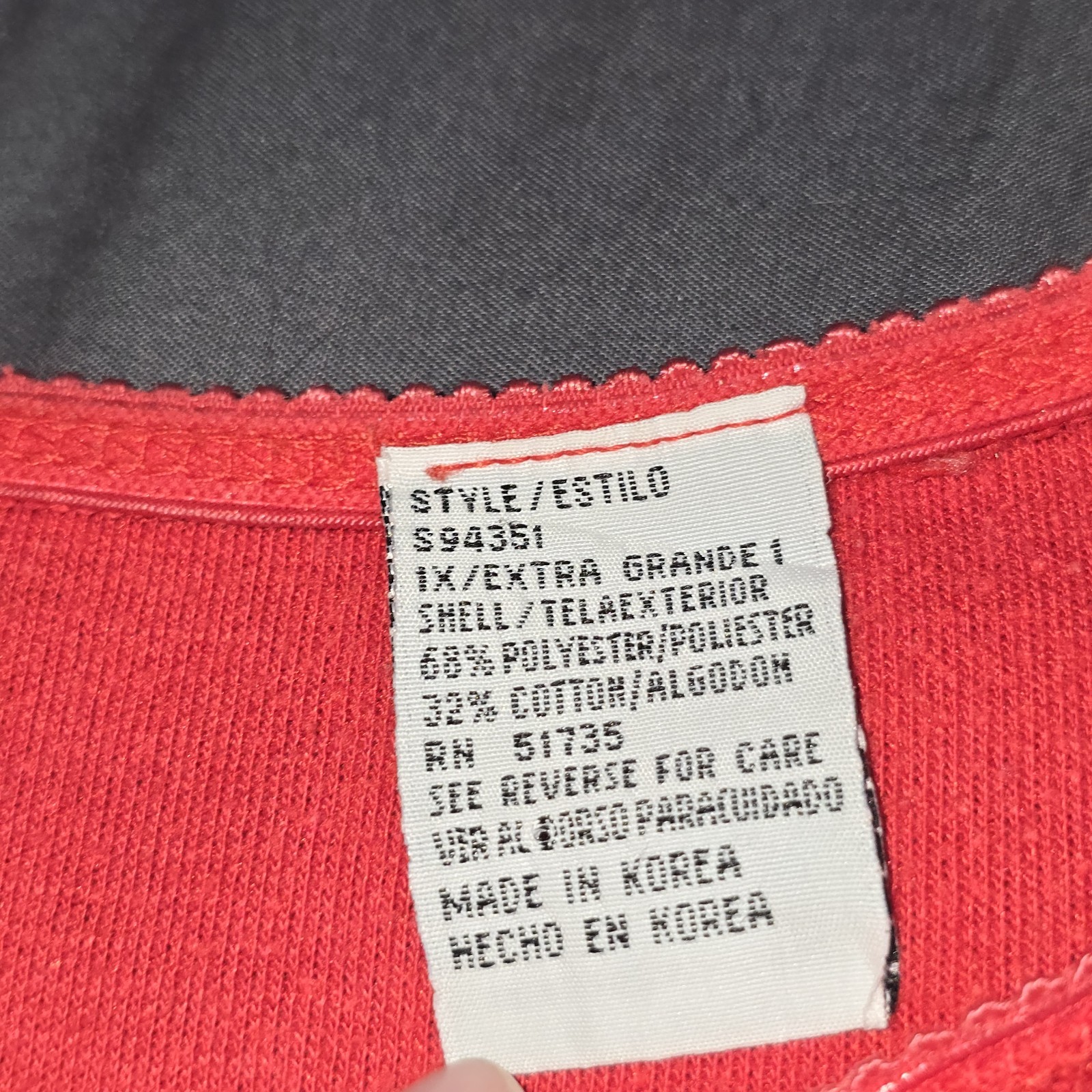 VTG Retro Basics Red Ribbed T-Shirt Sz 1X Made in Korea 90s Y2K Normcore