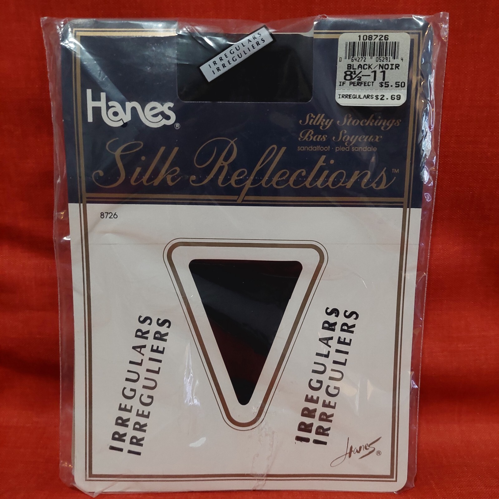 Vintage Pantyhose New Hanes Stockings Color Black size 81/2-11 BSTO90