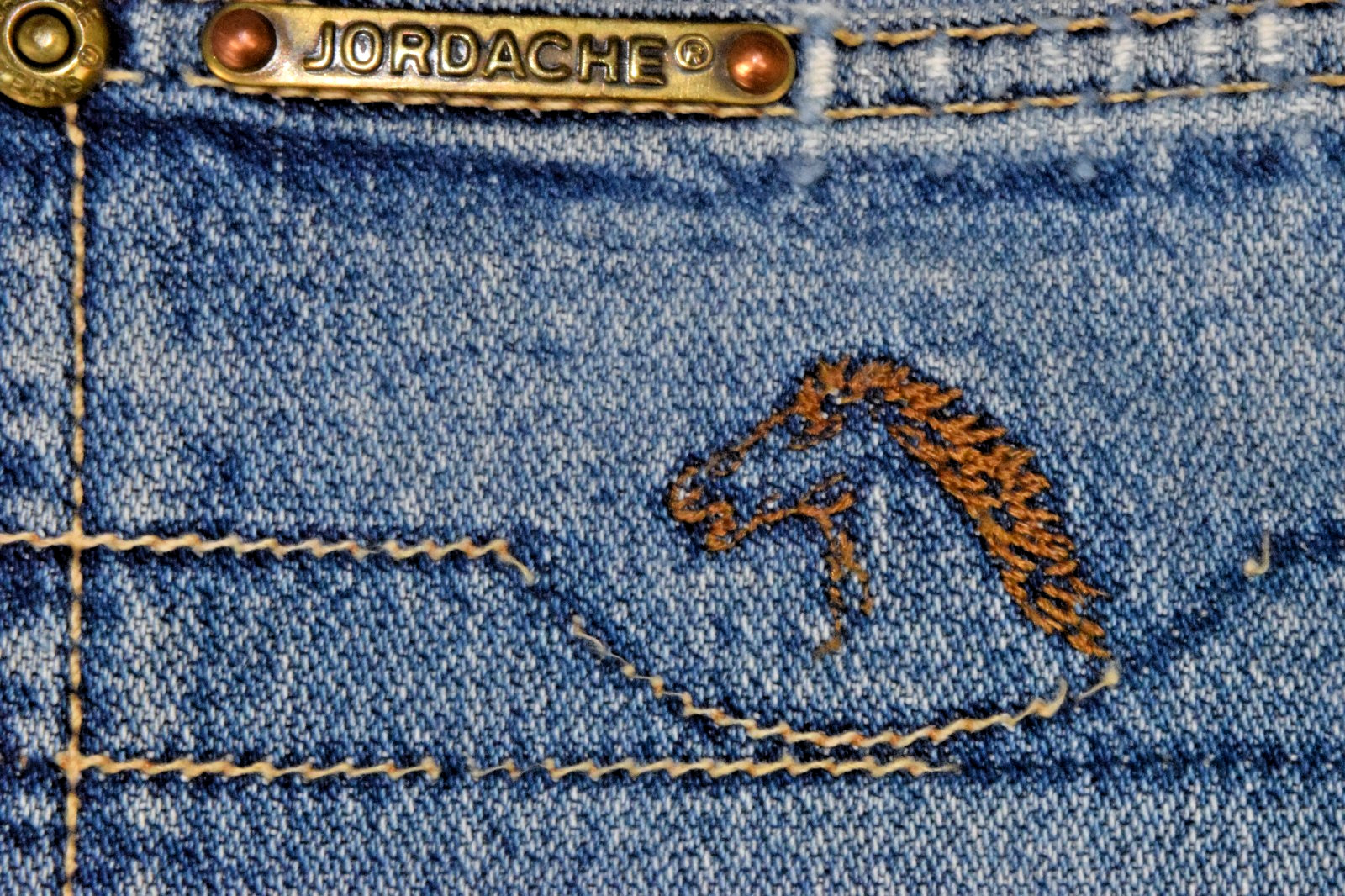 Vintage Jordache Horse Head Jeans 27 x 27 80s Genuine New Mexico Cowgirl Jeans