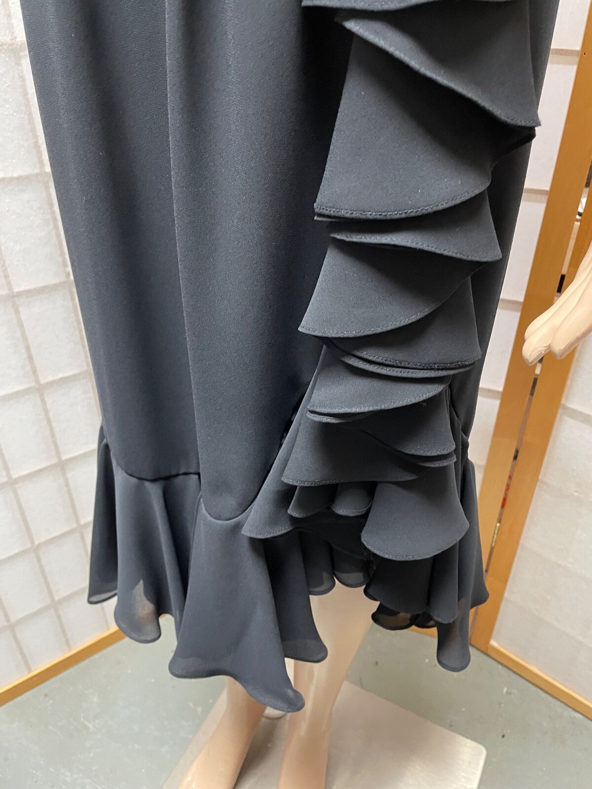 VTG Morton Myles For The Warrens Cocktail Dress Size 4 Black Chiffon