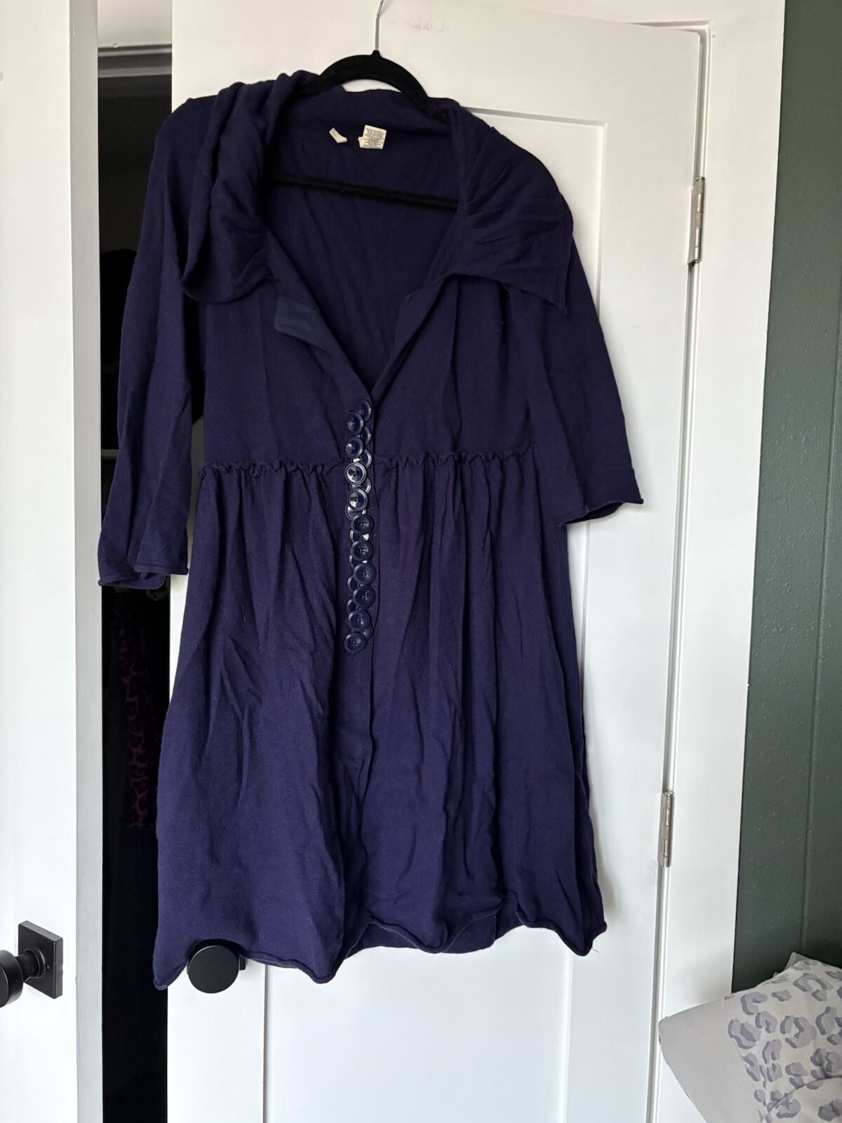 Vintage Moth Purple Wool Dress. SzL