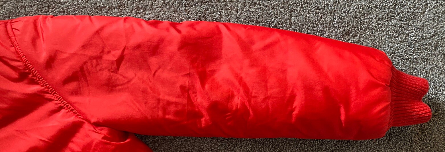 Vintage Obermeyer Womens M/12 Nylon Jacket Coat Red Made In British Hong Kong