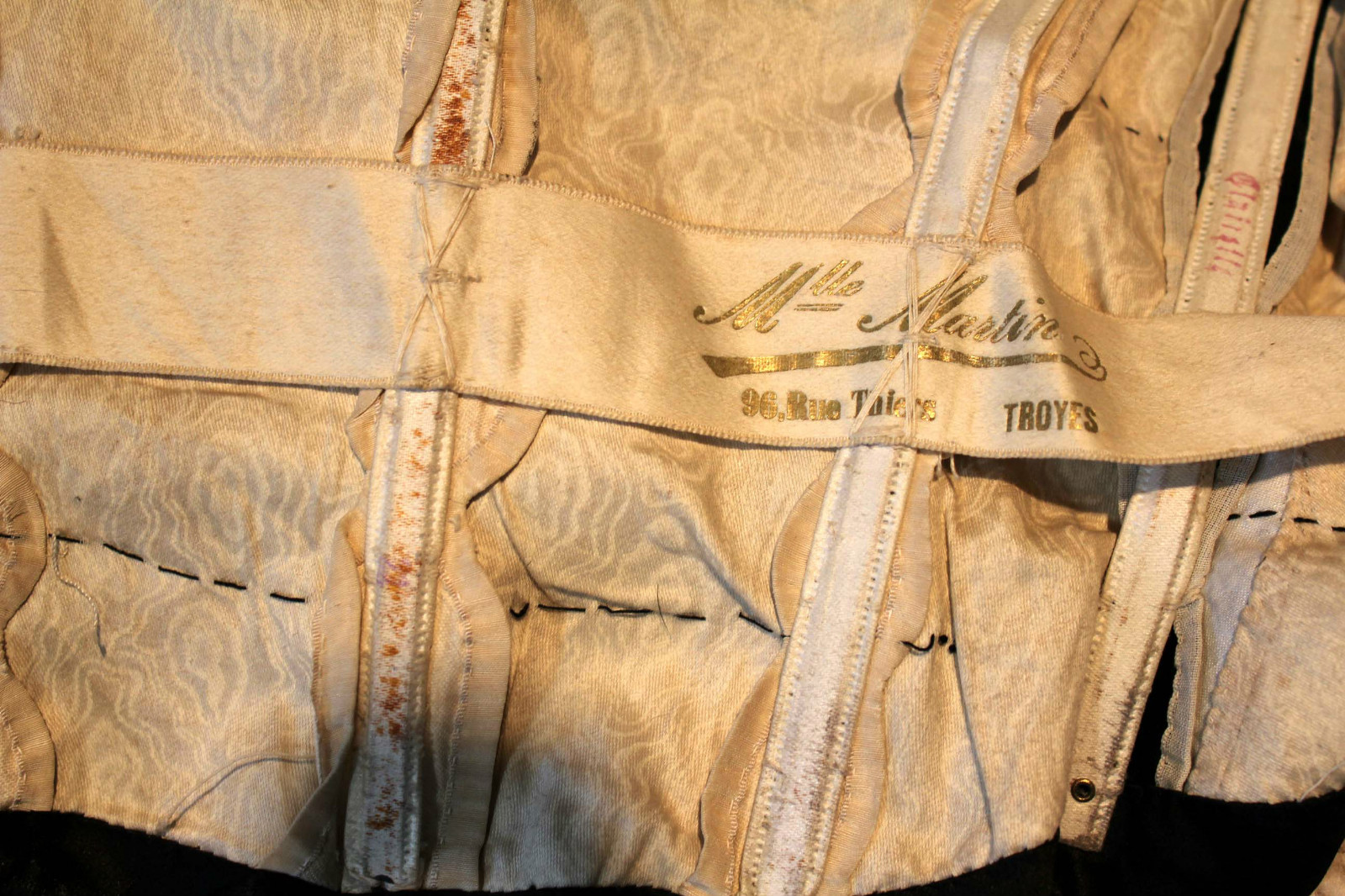 VERY RARE FRENCH VICTORIAN 1800’S DESIGNER LABEL BODICE FOR STUDY