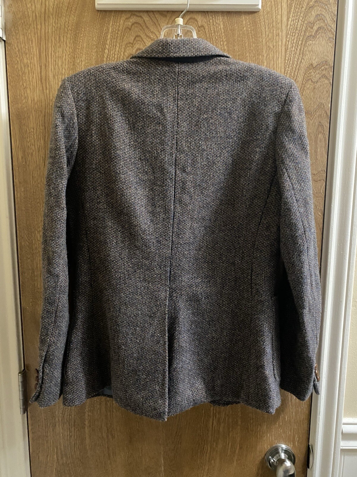 Vintage Stanley Blacker For Bloomingdale’s Women Wool Herringbone Jacket Size 10