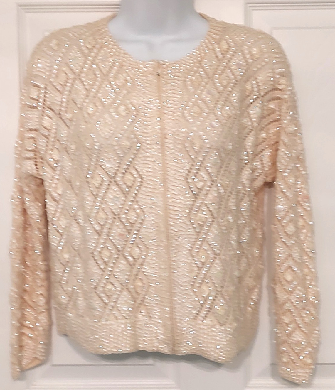Vintage Sequinn Sweater JACKET CAVANAGHS 50’S 60s Hollywood Glam VTG