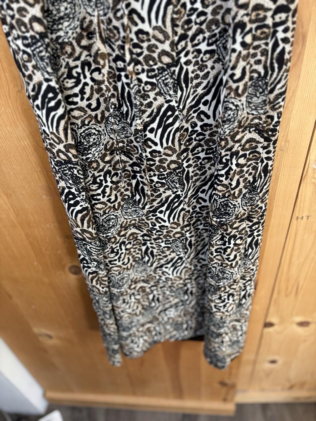 VTG CDC SLIP DRESS SLEEVELESS MAXI LEOPARD & Roses Women’s Sz 6 Y2K Slip Dress