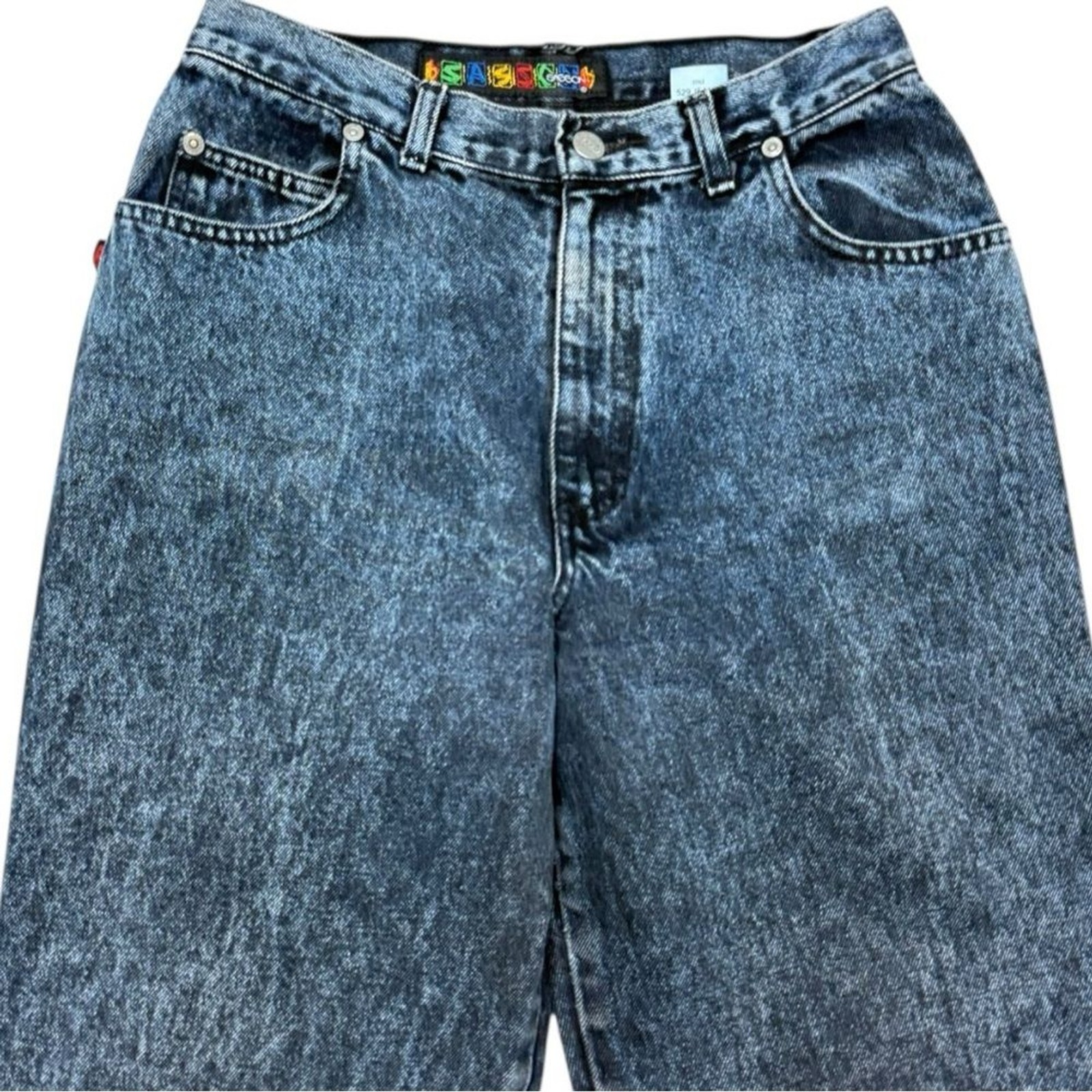 Sasson Dark Acid Wash High Waist Tapered Jeans Vintage 80s 90s Fits 26/27