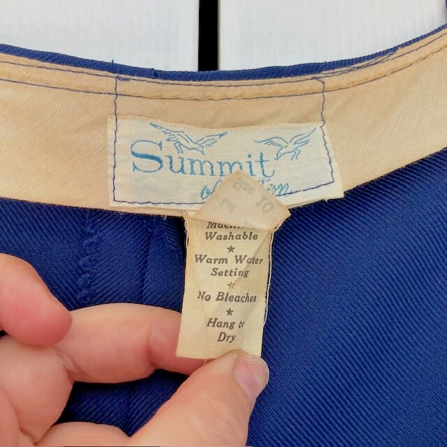 Classic Vintage Navy Blue Skirt By Summit Of Boston Women’s Size 10 1970’s