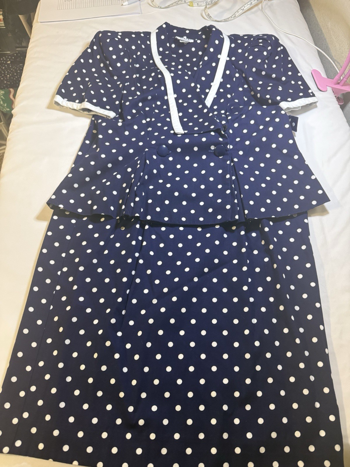 V.L.P. Petites Vintage 80s Office Dress Suit Size 8 Union Made, USA