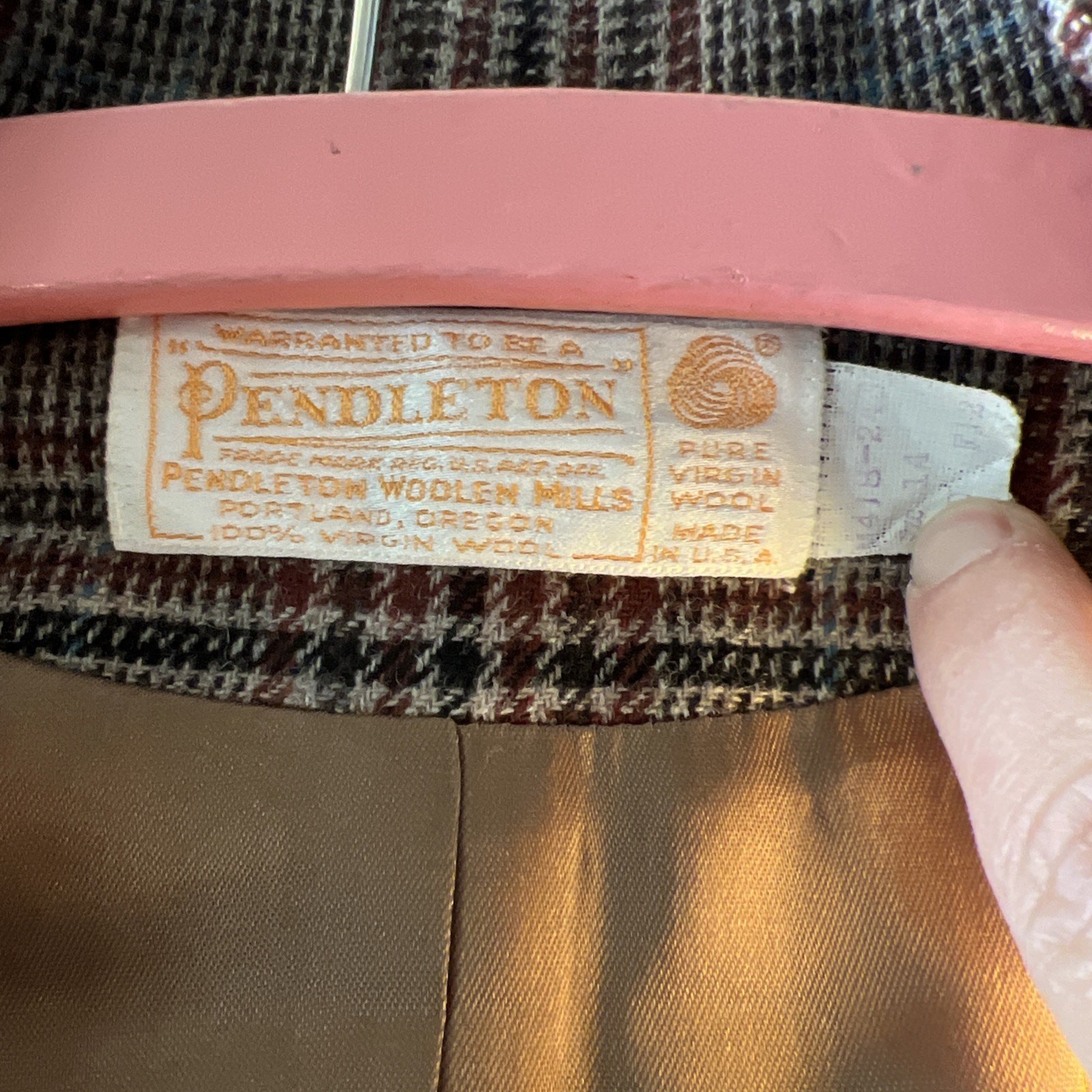Pendleton Jacket & Skirt Set No Signs Of Wear Plaid Red Blue Brown Black Sz 14