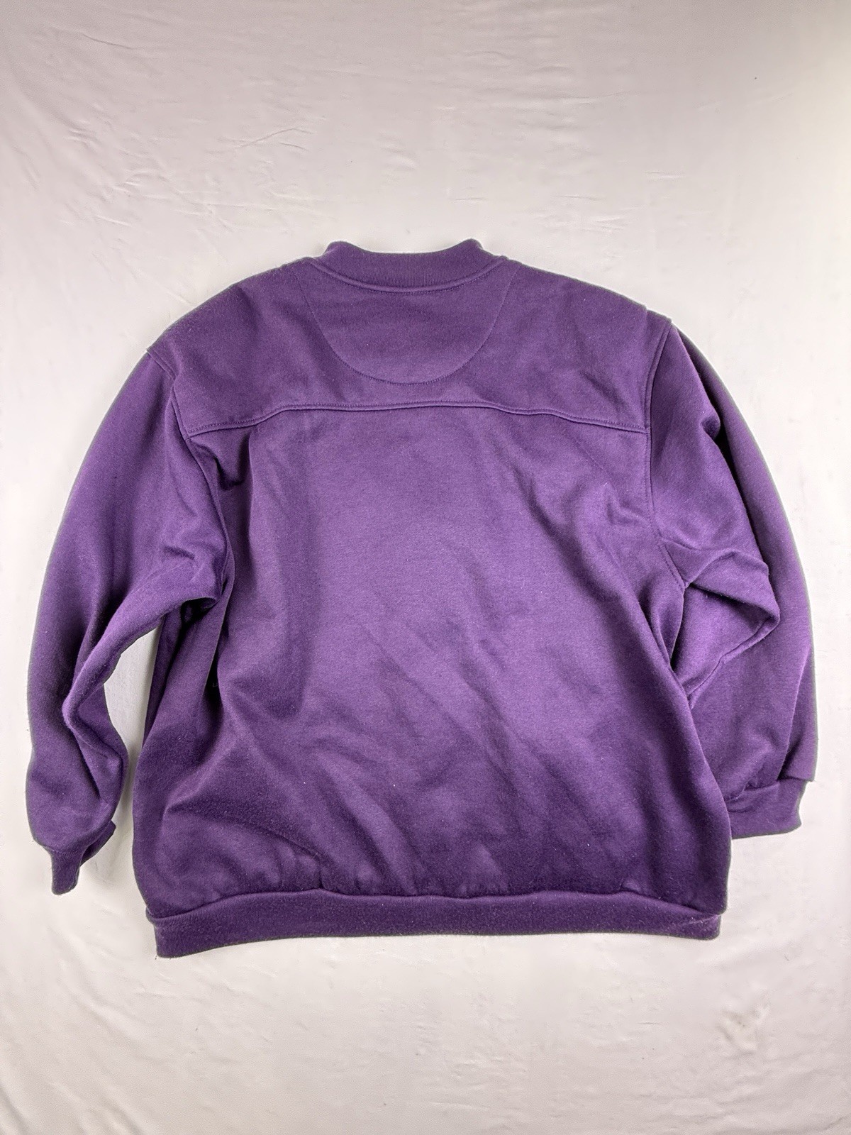 Vintage Tudor Court Button Up Sweatshirt Purple 80s Grandma Jacket Women’s PM