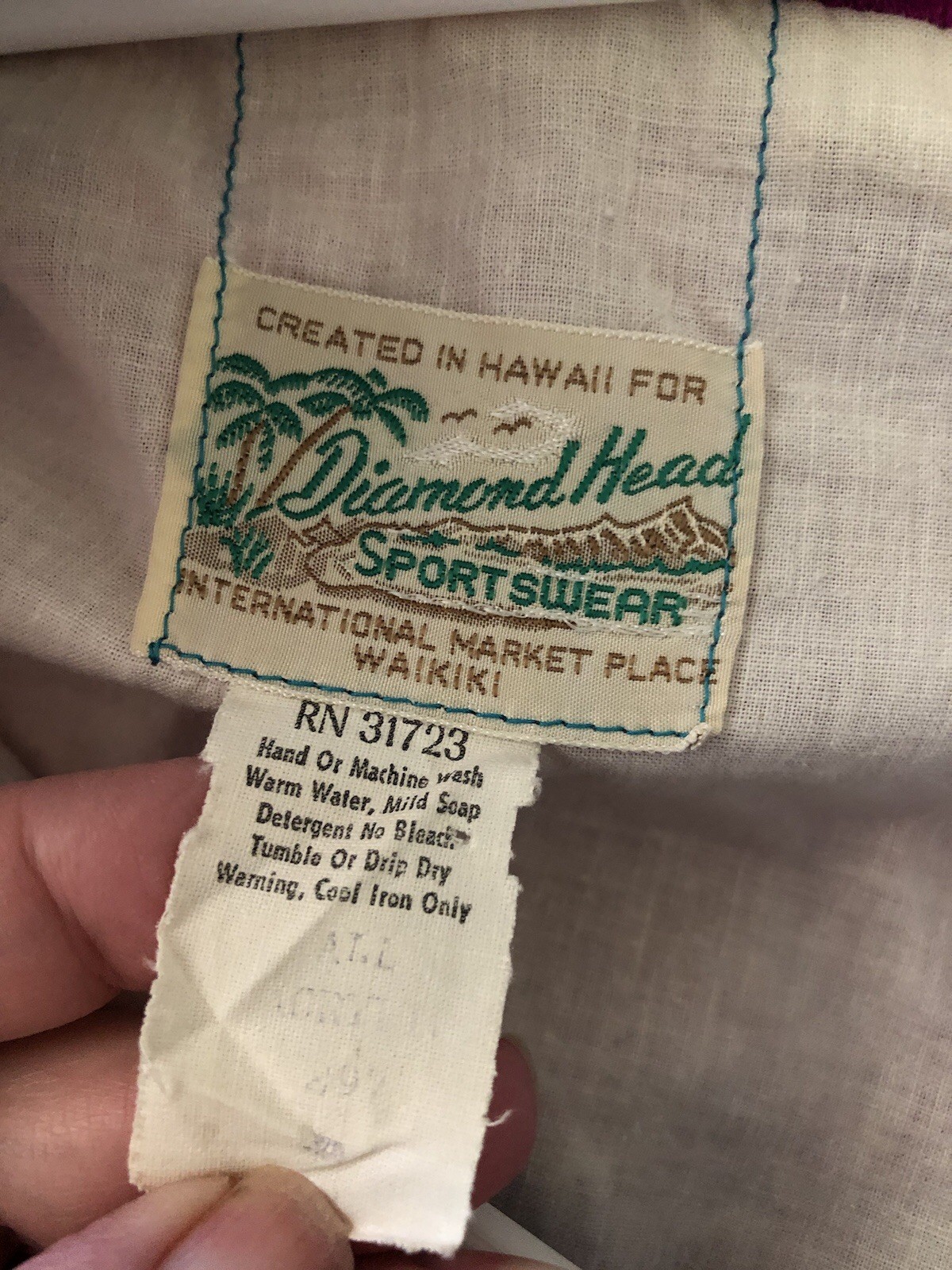 Diamond Head sportswear Women’s Maxi Dress Hawaiian Tiki Floral Size M Vtg
