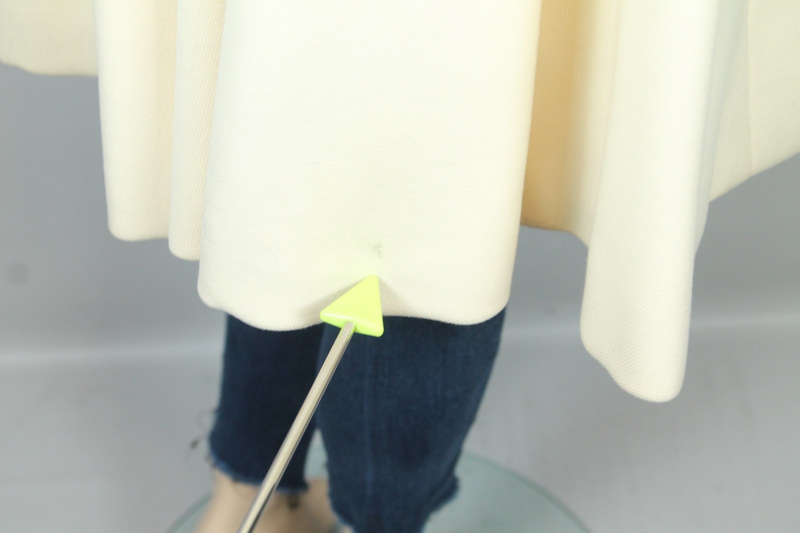 Vtg 60s SEYMOUR FOX USA Ivory Wool Retro Stroller Peacoat Coat S/M