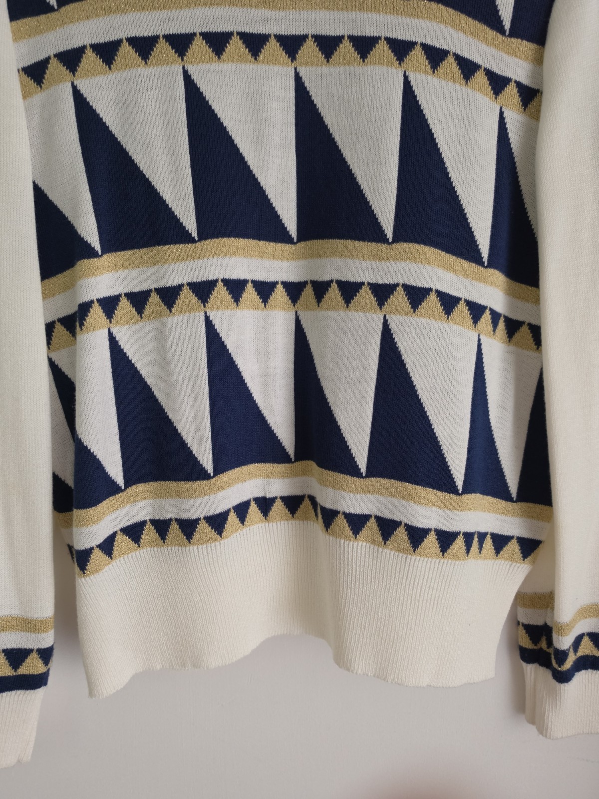 Vintage 80s Voyager by Patchington Zip Front Sweater USA Nautical Size Small