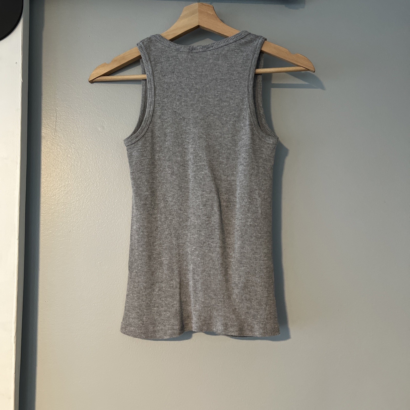 Y2K Dolce & Gabbana D&G Rhinestone Letters Spellout Logo Gray Tank Top Women XL
