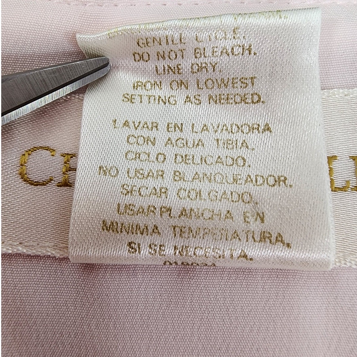 Vintage Christie & Jill Top Womens M/L Pink Pastel Embroidered Floral Button Up