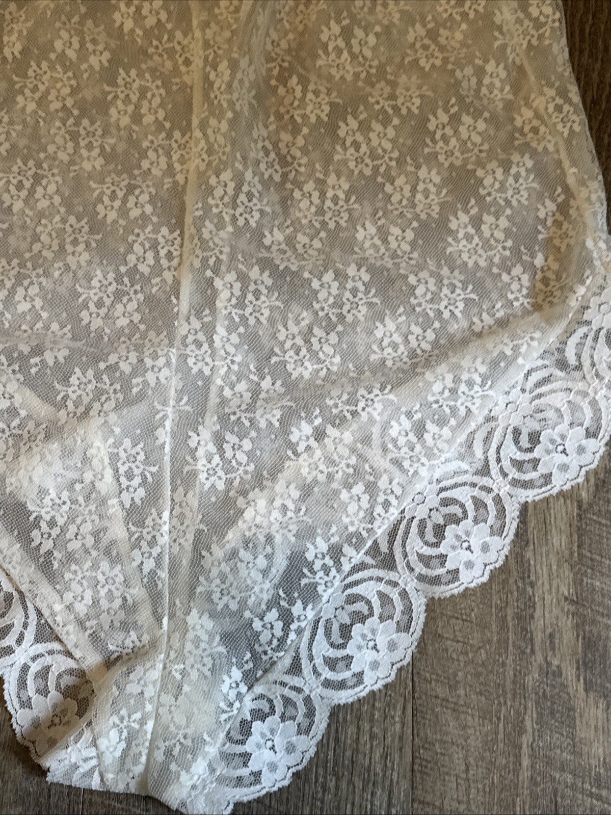 Vintage 80s Spotlight Sheer white Floral Lace Teddy Bodysuit Romper Medium