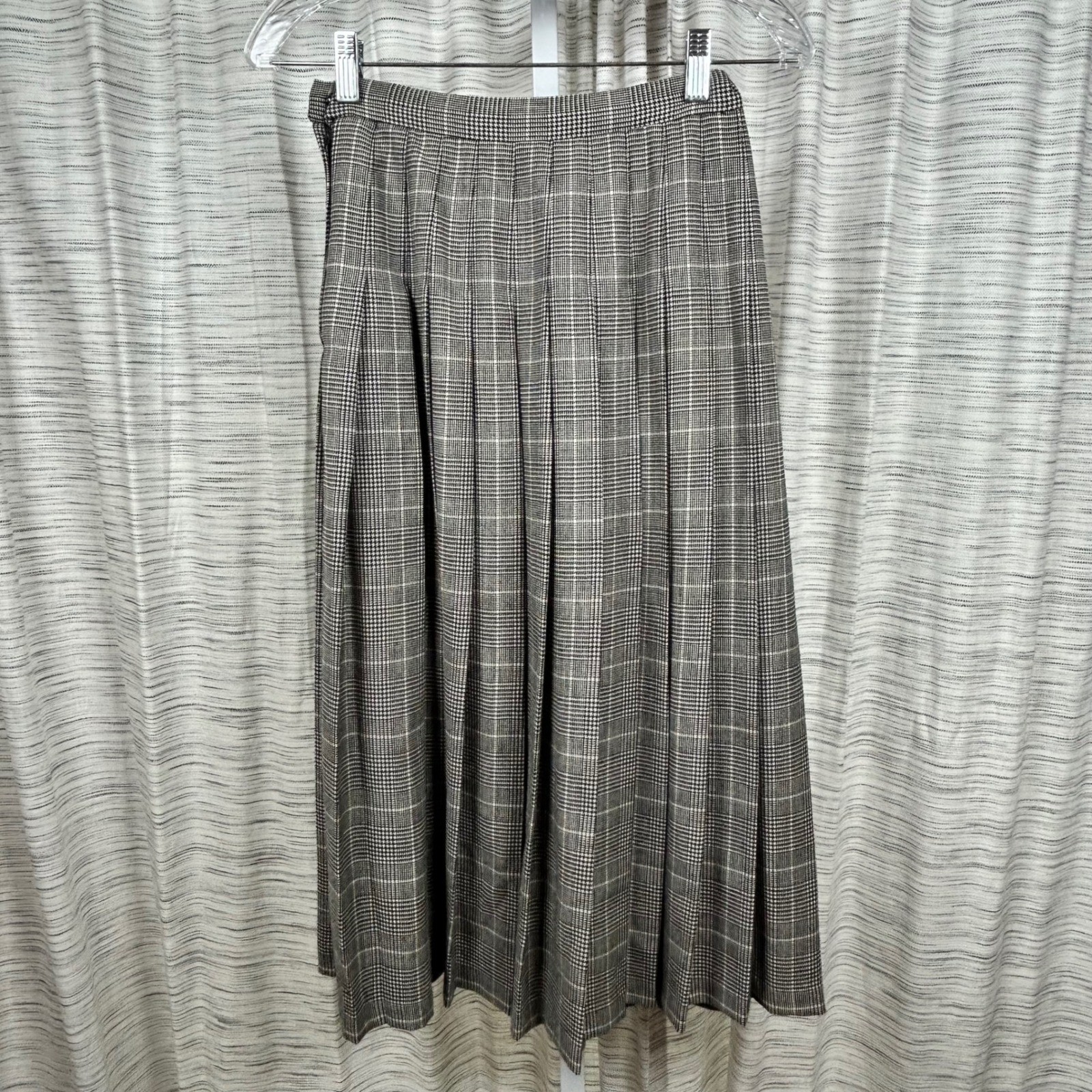 Pendleton Skirt Suit Black White Women Jacket 4 Skirt 2 Glen Plaid Virgin Wool