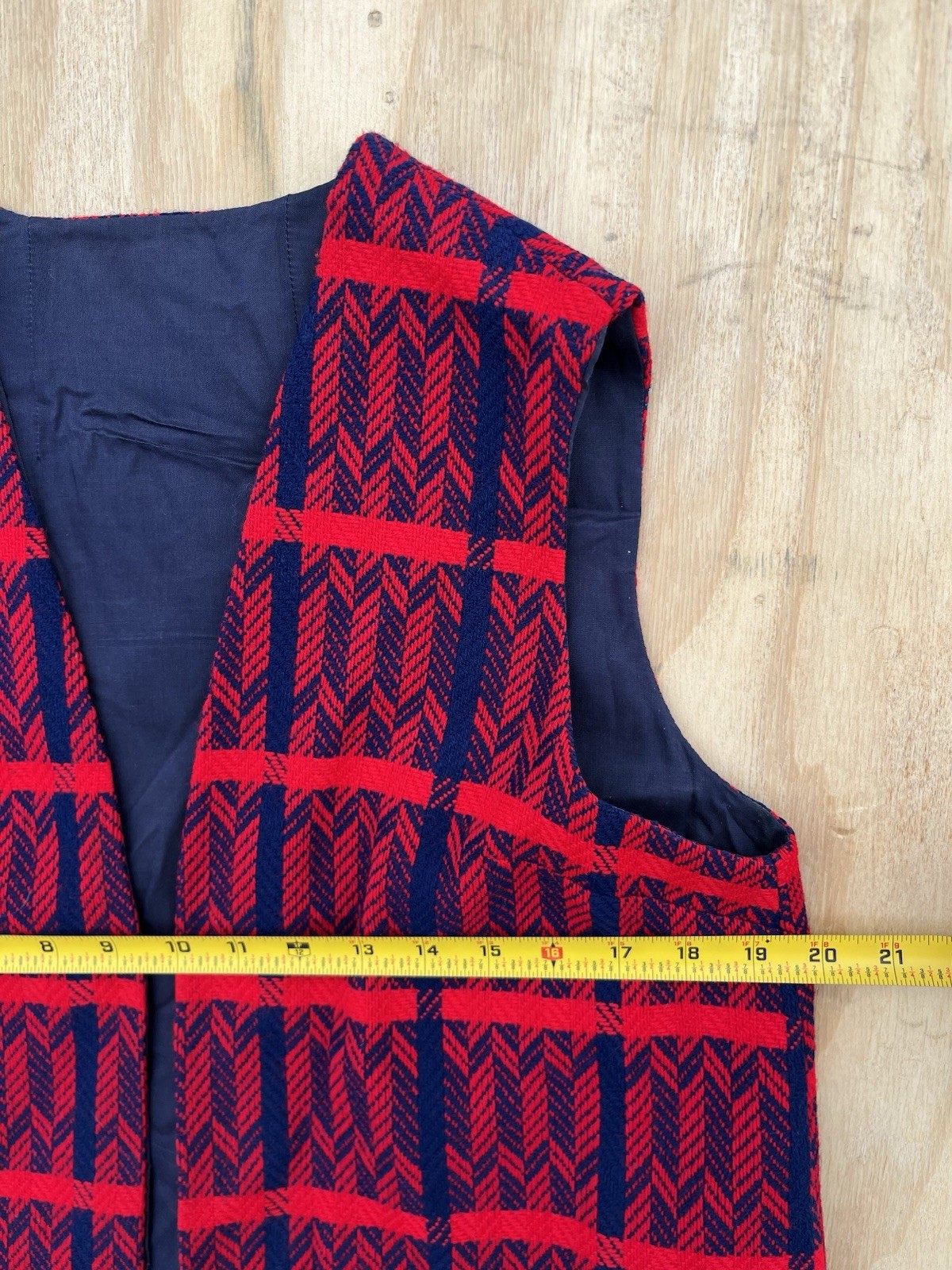 Vintage 60s 70s Vest Dress Top Hippy Boho Twill Knit Mod GoGo Disco Psychedelic