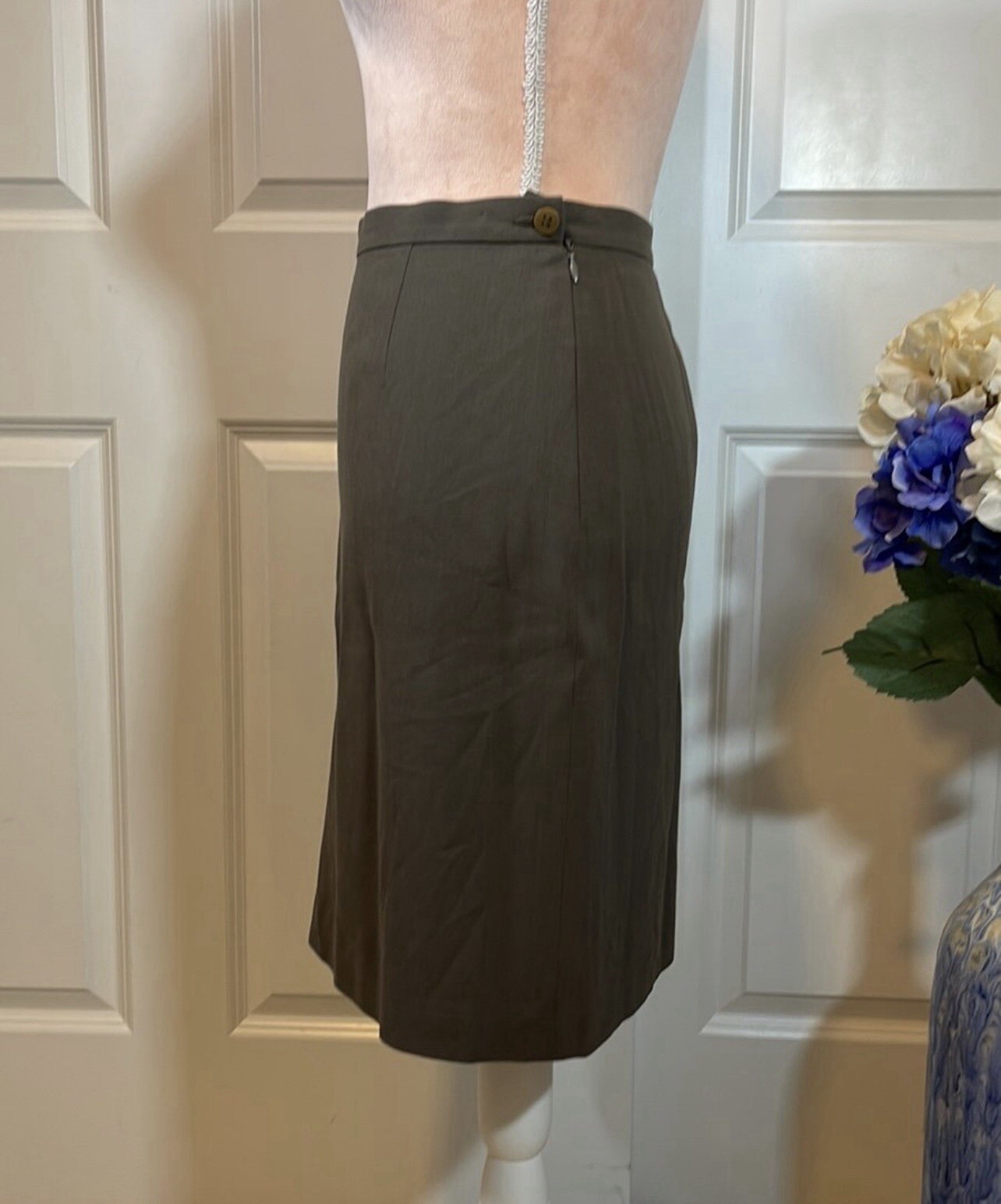 Giorgio Armani Vintage Wool Knee Length Skirt Size US 12 – IT 48 – XL B5
