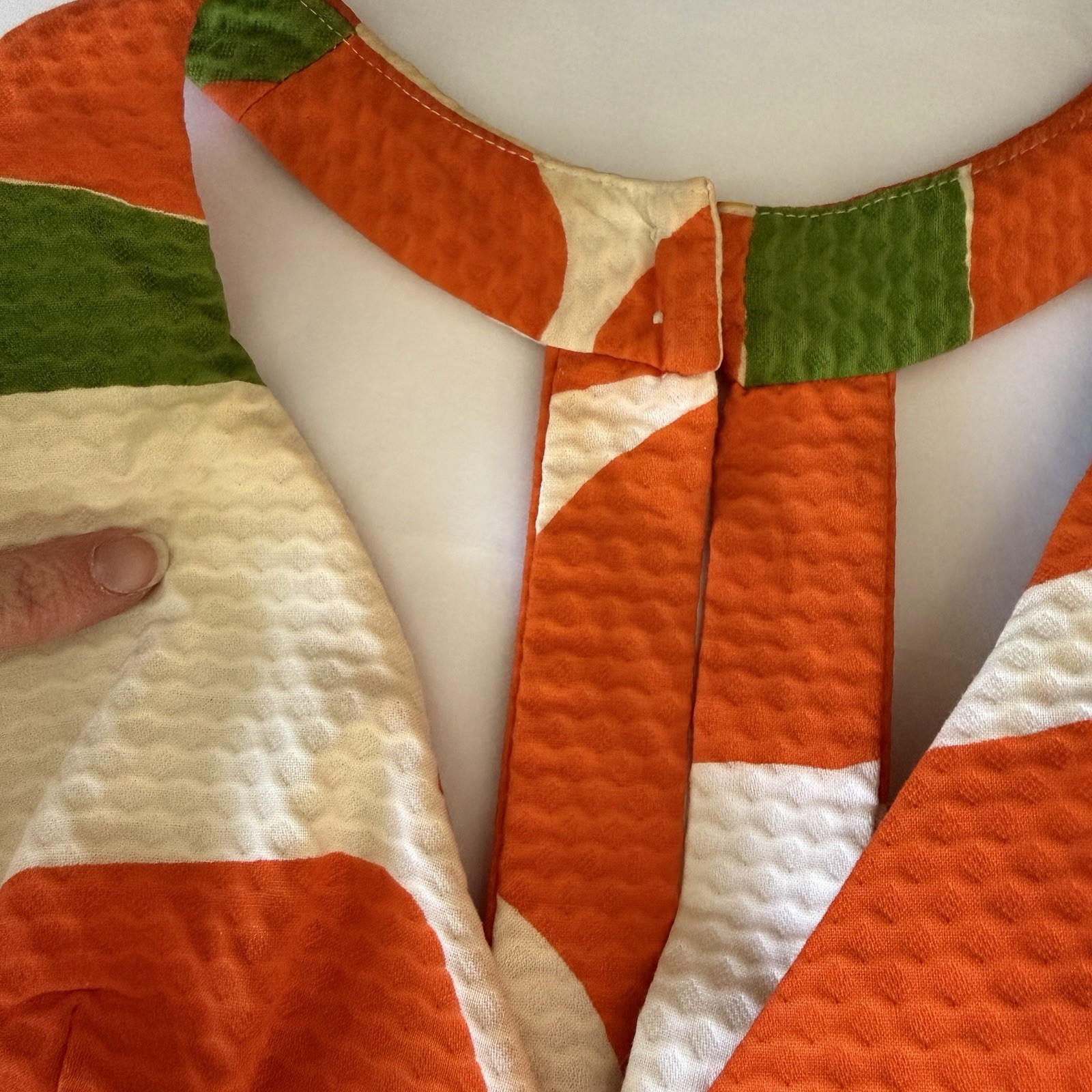 1960’s RARE BOLD Retro Mod Floral FLORENCE LUSTIG Sun Dress XS Open Back